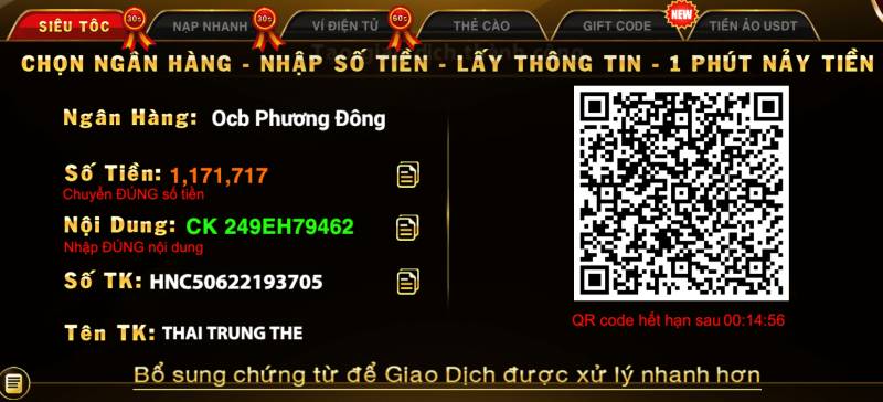 Hệ thống nạp rút linh hoạt, không chờ lâu